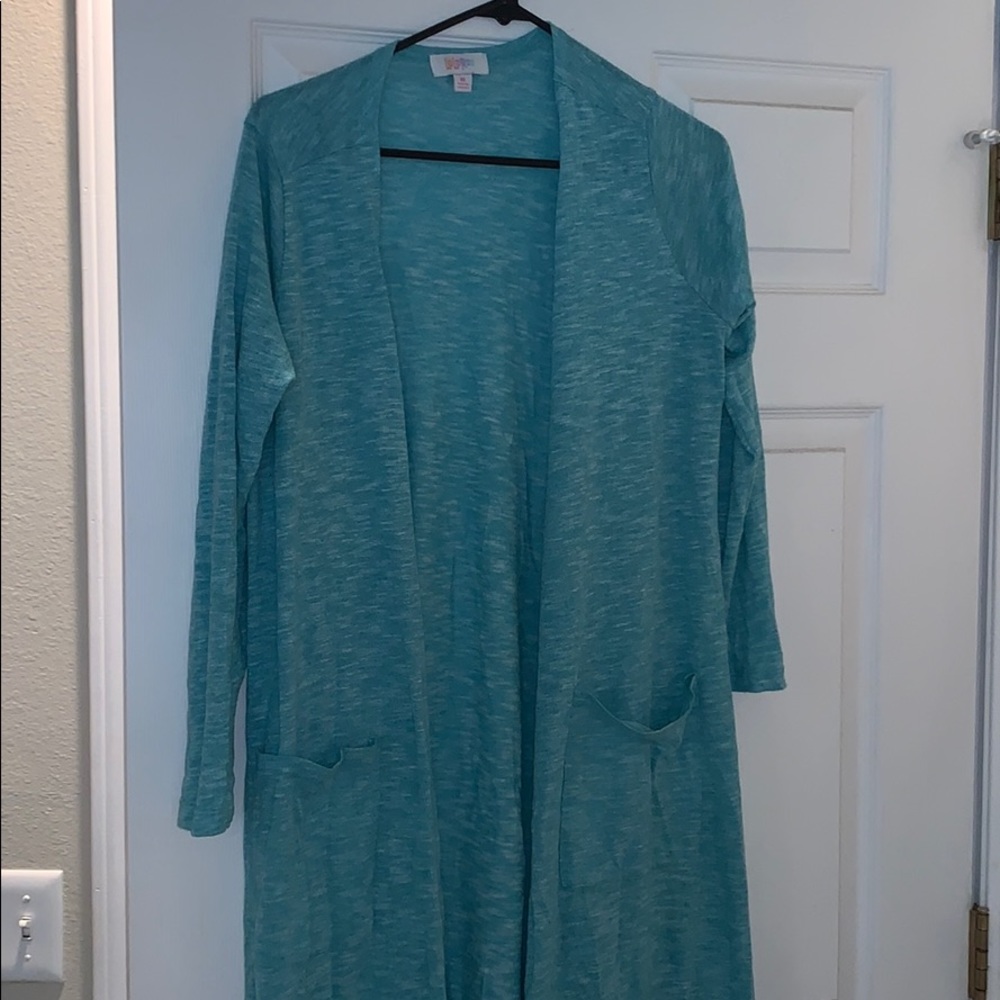 Medium lularoe Sarah teal turquoise blue solid